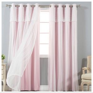 Blackout curtains with overlaying sheers